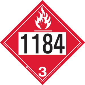 UN 1184, Hazard Class 3 - Flammable Liquid, Rigid Vinyl - ICC USA