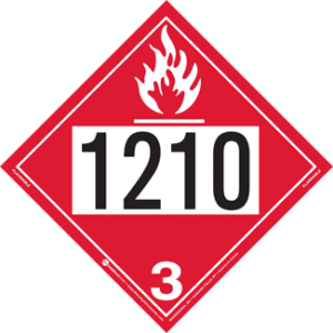 UN 1210, Hazard Class 3 - Flammable Liquid, Rigid Vinyl - ICC USA