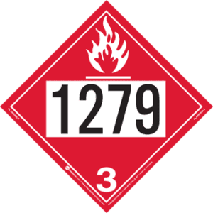UN 1279, Hazard Class 3 - Flammable Liquid, Rigid Vinyl - ICC USA