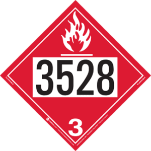 UN 3528, Hazard Class 3 - Flammable Liquid, Rigid Vinyl - ICC USA