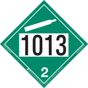UN 1013, Hazard Class 2 - Non-Flammable Gas, Rigid Vinyl - ICC USA