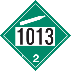 UN 1013, Hazard Class 2 - Non-Flammable Gas, Rigid Vinyl - ICC USA