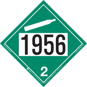 UN 1956, Hazard Class 2 - Non-Flammable Gas, Rigid Vinyl - ICC USA