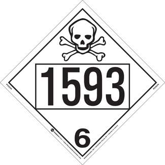 UN 1593 | Hazard Class 6 | Poison, Rigid Vinyl | ICC