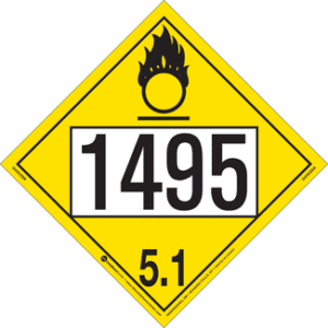 UN 1495, Hazard Class 5 - Oxidizer, Rigid Vinyl - ICC USA