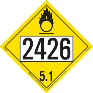 UN 2426, Hazard Class 5 - Oxidizer, Rigid Vinyl - ICC USA