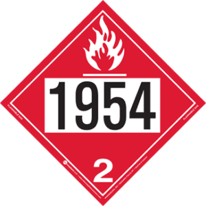 UN 1954, Hazard Class 2 - Flammable Gas, Rigid Vinyl - ICC USA