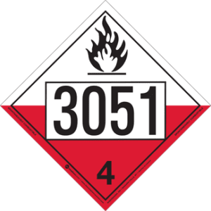 UN 3051, Hazard Class 4 - Substances Liable to Spontaneous Combustion, Rigid Vinyl - ICC USA