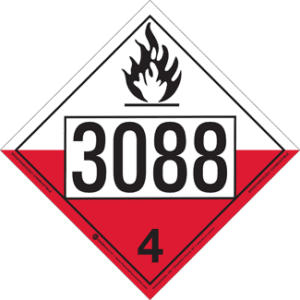 UN 3088, Hazard Class 4 - Substances Liable to Spontaneous Combustion, Rigid Vinyl - ICC USA