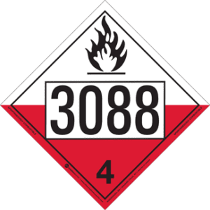 UN 3088, Hazard Class 4 - Substances Liable to Spontaneous Combustion, Rigid Vinyl - ICC USA