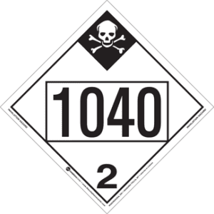 UN 1040, Hazard Class 2 - Inhalation Hazard, Rigid Vinyl - ICC USA