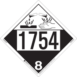 UN 1754, Hazard Class 8 - Corrosives, Rigid Vinyl - ICC USA