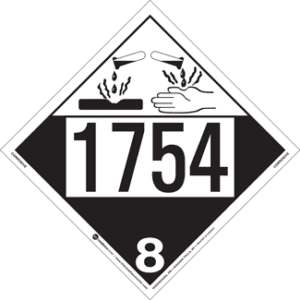 UN 1754, Hazard Class 8 - Corrosives, Rigid Vinyl - ICC USA