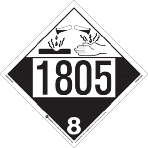 UN 1805, Hazard Class 8 - Corrosives, Rigid Vinyl - ICC USA