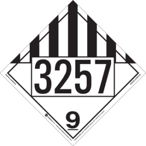 UN 3257, Hazard Class 9 - Miscellaneous Dangerous Goods, Rigid Vinyl - ICC USA