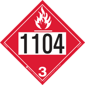 UN 1104, Hazard Class 3 - Flammable Liquid, Tagboard - ICC USA