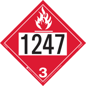 UN 1247, Hazard Class 3 - Flammable Liquid, Tagboard - ICC USA