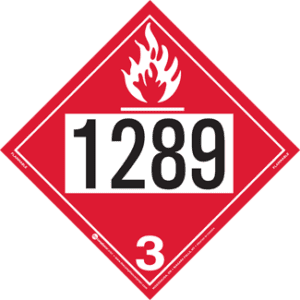 UN 1289, Hazard Class 3 - Flammable Liquid, Tagboard - ICC USA