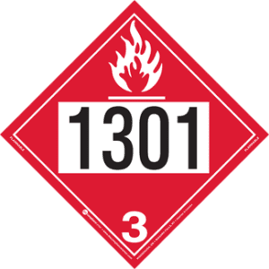 UN 1301, Hazard Class 3 - Flammable Liquid, Tagboard - ICC USA