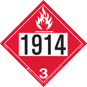 UN 1914, Hazard Class 3 - Flammable Liquid, Tagboard - ICC USA