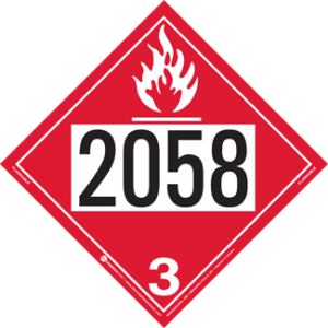 UN 2058, Hazard Class 3 - Flammable Liquid, Tagboard - ICC USA