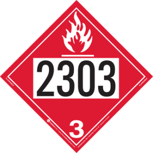 UN 2303, Hazard Class 3 - Flammable Liquid, Tagboard - ICC USA
