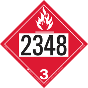 UN 2348, Hazard Class 3 - Flammable Liquid, Tagboard - ICC USA
