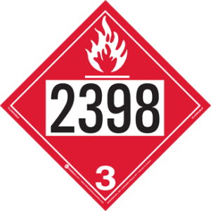 UN 2398, Hazard Class 3 - Flammable Liquid, Tagboard - ICC USA
