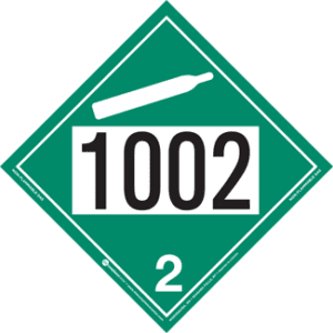 UN 1002, Hazard Class 2 - Non-Flammable Gas, Tagboard - ICC USA