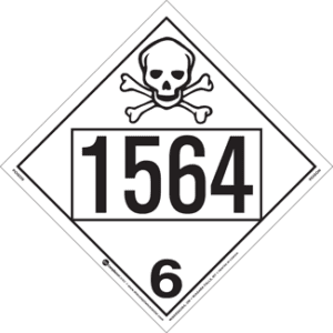 UN 1564, Hazard Class 6 - Poison, Tagboard - ICC USA