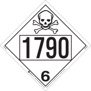 UN 1790, Hazard Class 6 - Poison, Tagboard - ICC USA