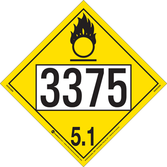 UN 3375 | Hazard Class 5 | Oxidizer, Tagboard | ICC