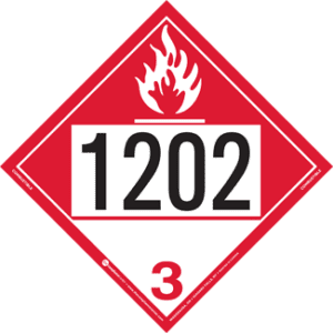 UN 1202, Hazard Class 3 - Cumbustible Liquid, Tagboard - ICC USA