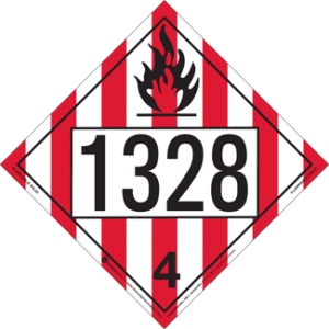 UN 1328, Hazard Class 4 - Flammable Solid, Tagboard - ICC USA