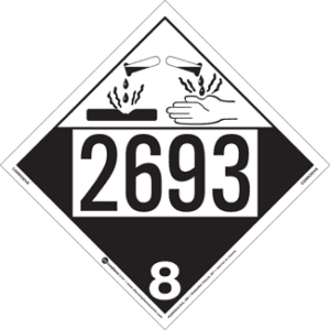 UN 2693, Hazard Class 8 - Corrosive, Tagboard - ICC USA