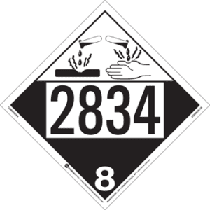 UN 2834, Hazard Class 8 - Corrosive, Tagboard - ICC USA