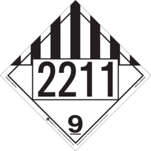 UN 2211, Hazard Class 9 - Miscellaneous Dangerous Goods, Tagboard - ICC USA