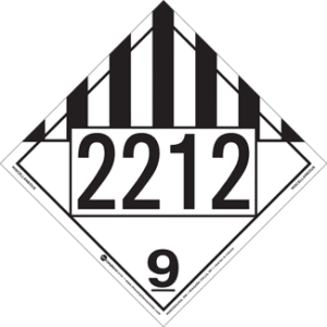 UN 2212, Hazard Class 9 - Miscellaneous Dangerous Goods, Tagboard - ICC USA