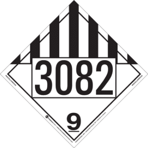UN 3082, Hazard Class 9 - Miscellaneous Dangerous Goods, Tagboard - ICC USA