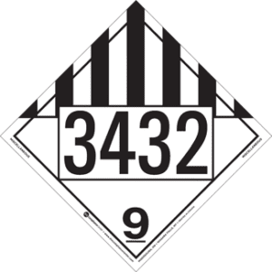 UN 3432, Hazard Class 9 - Miscellaneous Dangerous Goods, Tagboard - ICC USA