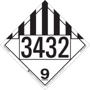 UN 3432, Hazard Class 9 - Miscellaneous Dangerous Goods, Tagboard - ICC USA