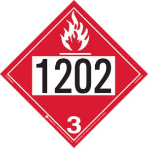 UN 1202 & UN 1203, Hazard Class 3 - Flammable Liquid, Rigid Vinyl, 2-Sided - ICC USA