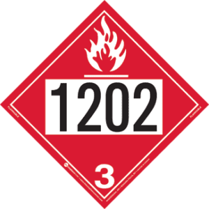 UN 1202 & UN 1203, Hazard Class 3 - Flammable Liquid, Rigid Vinyl, 2-Sided - ICC USA