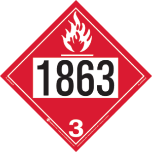 UN 1203 & UN 1863, Hazard Class 3 - Flammable Liquid, Rigid Vinyl, 2-Sided - ICC USA