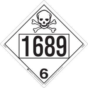 UN 1689 & UN 3414, Hazard Class 6 - Poison, Rigid Vinyl, 2-Sided - ICC USA