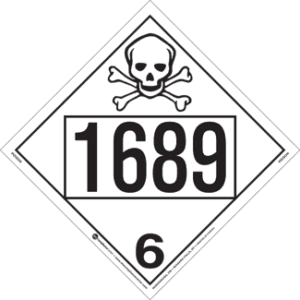 UN 1689 & UN 3414, Hazard Class 6 - Poison, Rigid Vinyl, 2-Sided - ICC USA