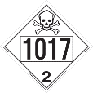 UN 1017, Hazard Class 2 - Toxic Gas, Rigid Vinyl, 2-Sided - ICC USA