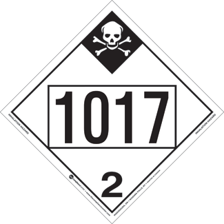 UN 1017, Hazard Class 2 - Inhalation Hazard, Rigid Vinyl, 2-Sided - ICC USA