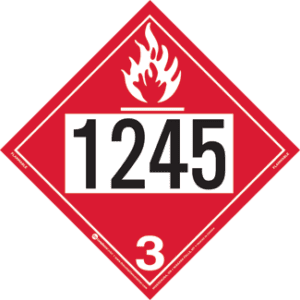 UN 1245, Hazard Class 3 - Flammable Liquid, Tagboard, 2-Sided - ICC USA