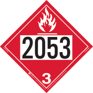 UN 2053, Hazard Class 3 - Flammable Liquid, Tagboard, 2-Sided - ICC USA